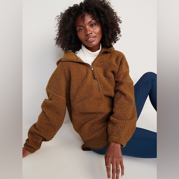 OLD NAVY sherpa 1/2 zip tunic hoody - Picture 10 of 10